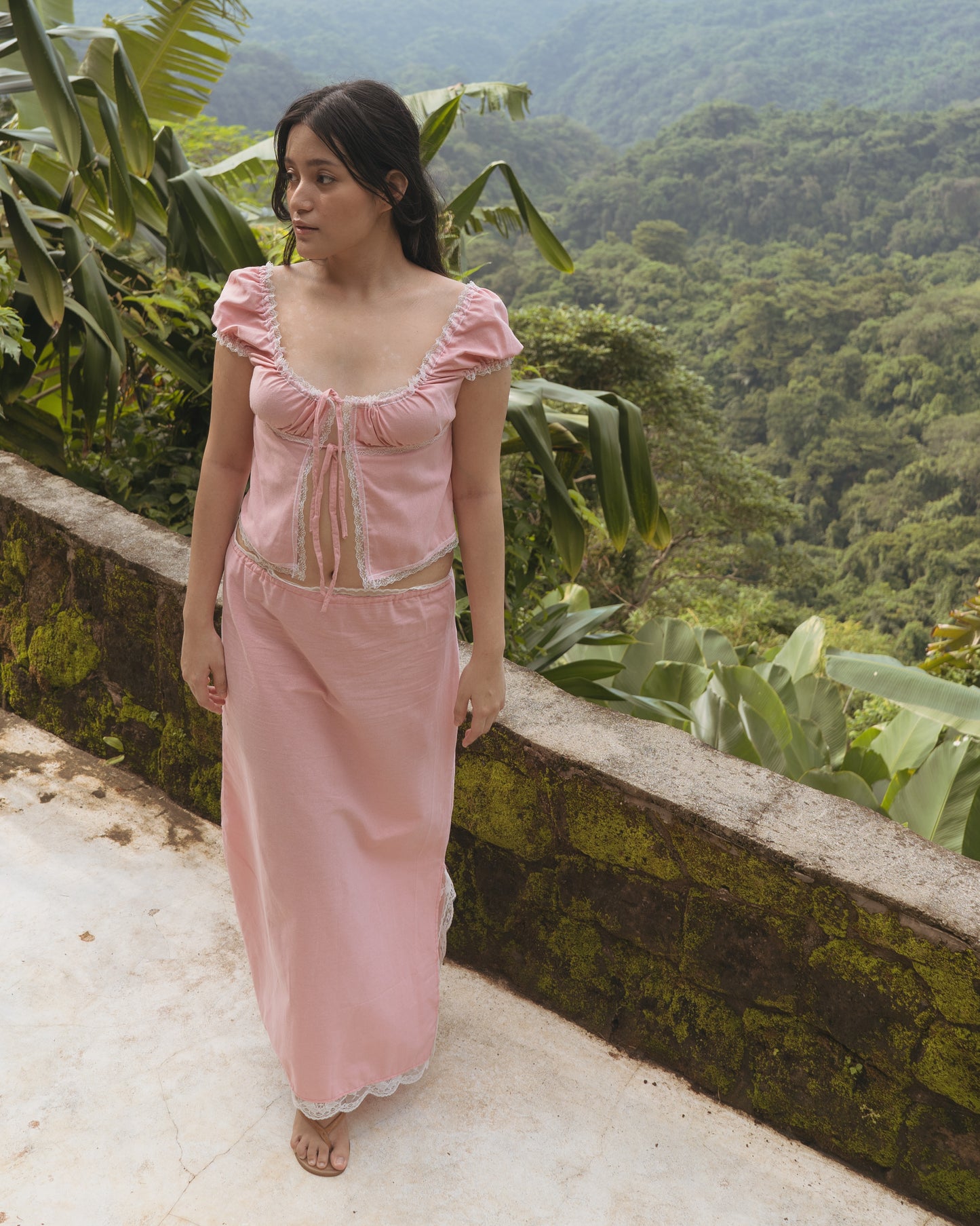 Valentine Maxi Skirt in Blush