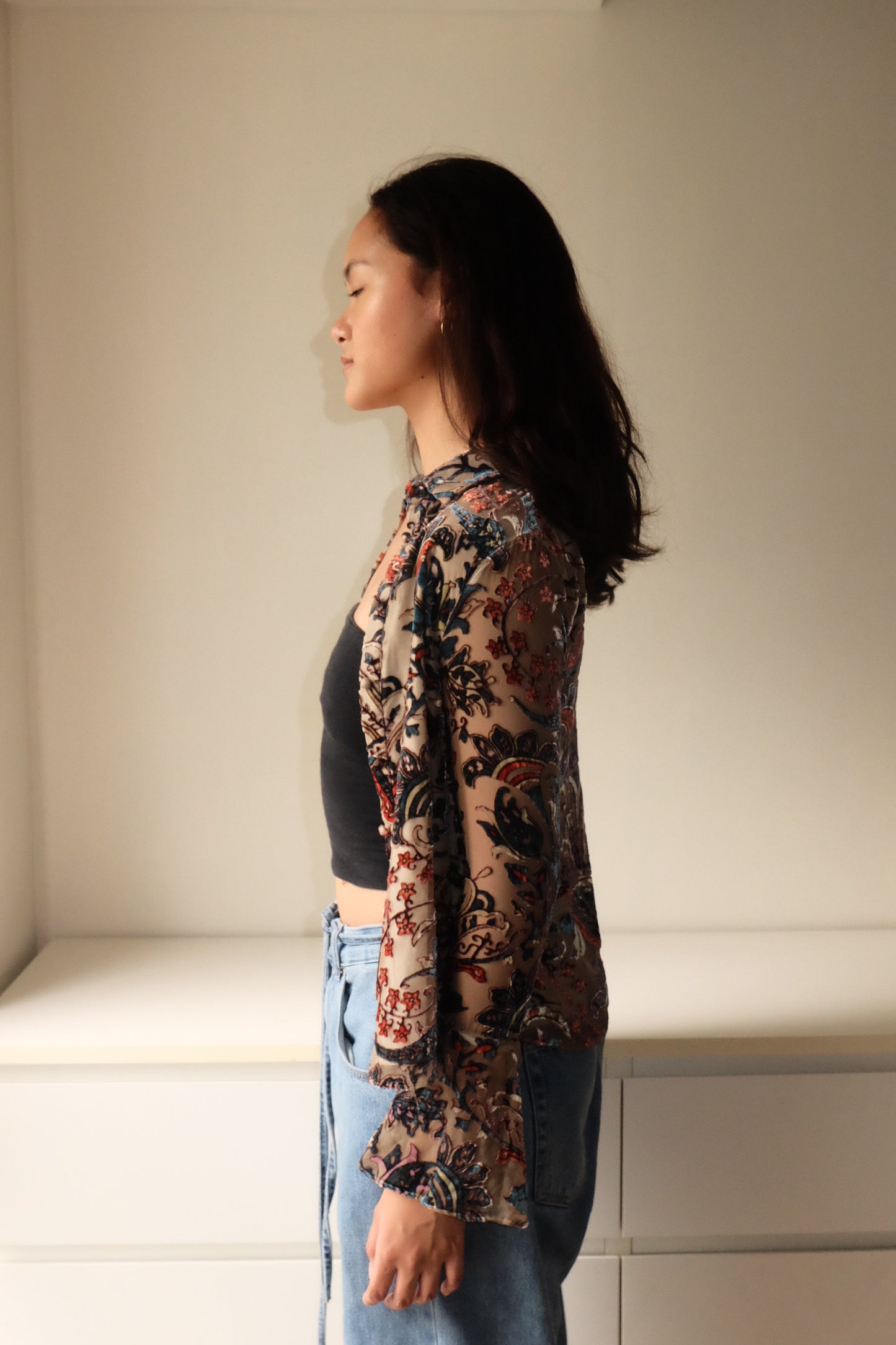 Vintage Paisley Lace Top