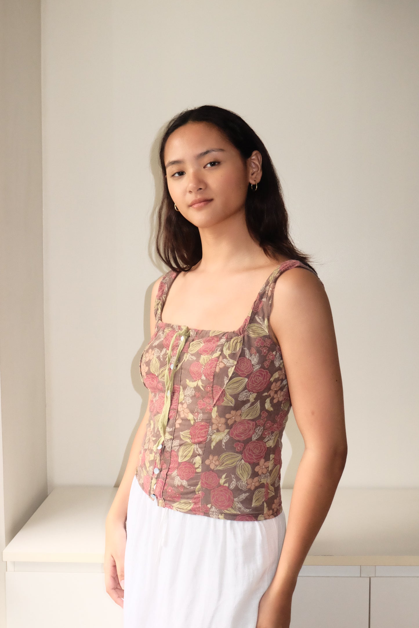 Amelie Top in Vintage Roses S