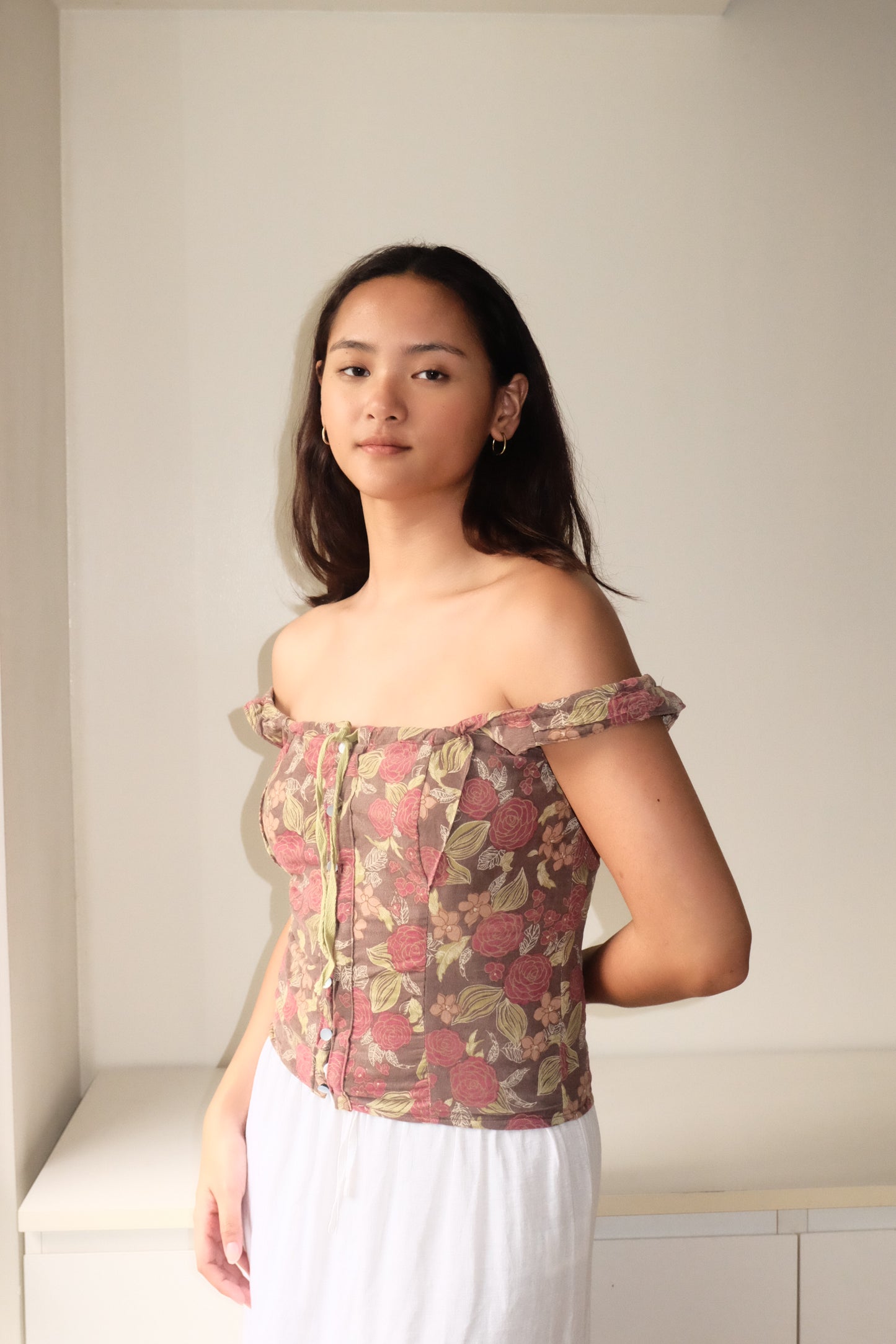 Amelie Top in Vintage Roses S