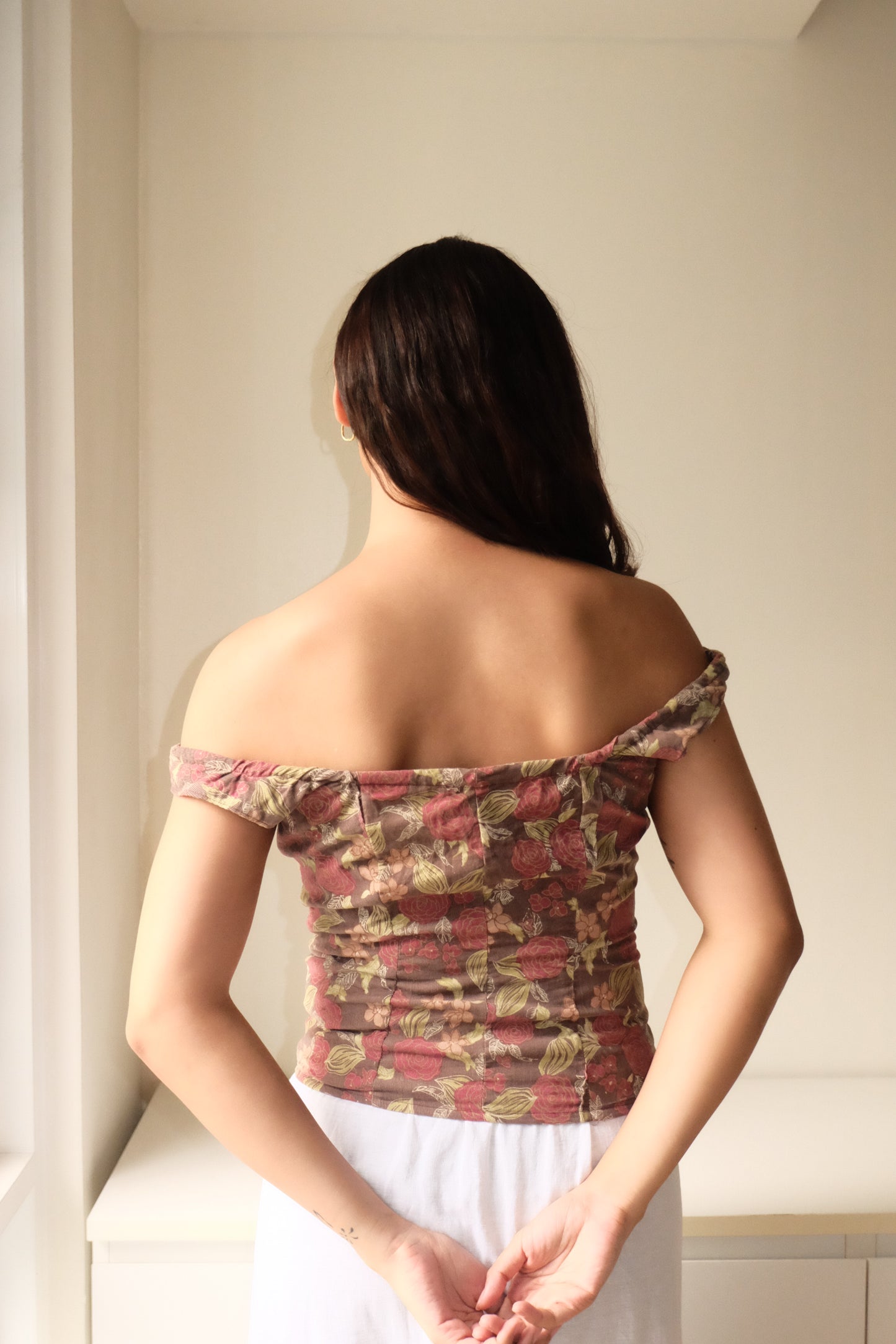 Amelie Top in Vintage Roses S