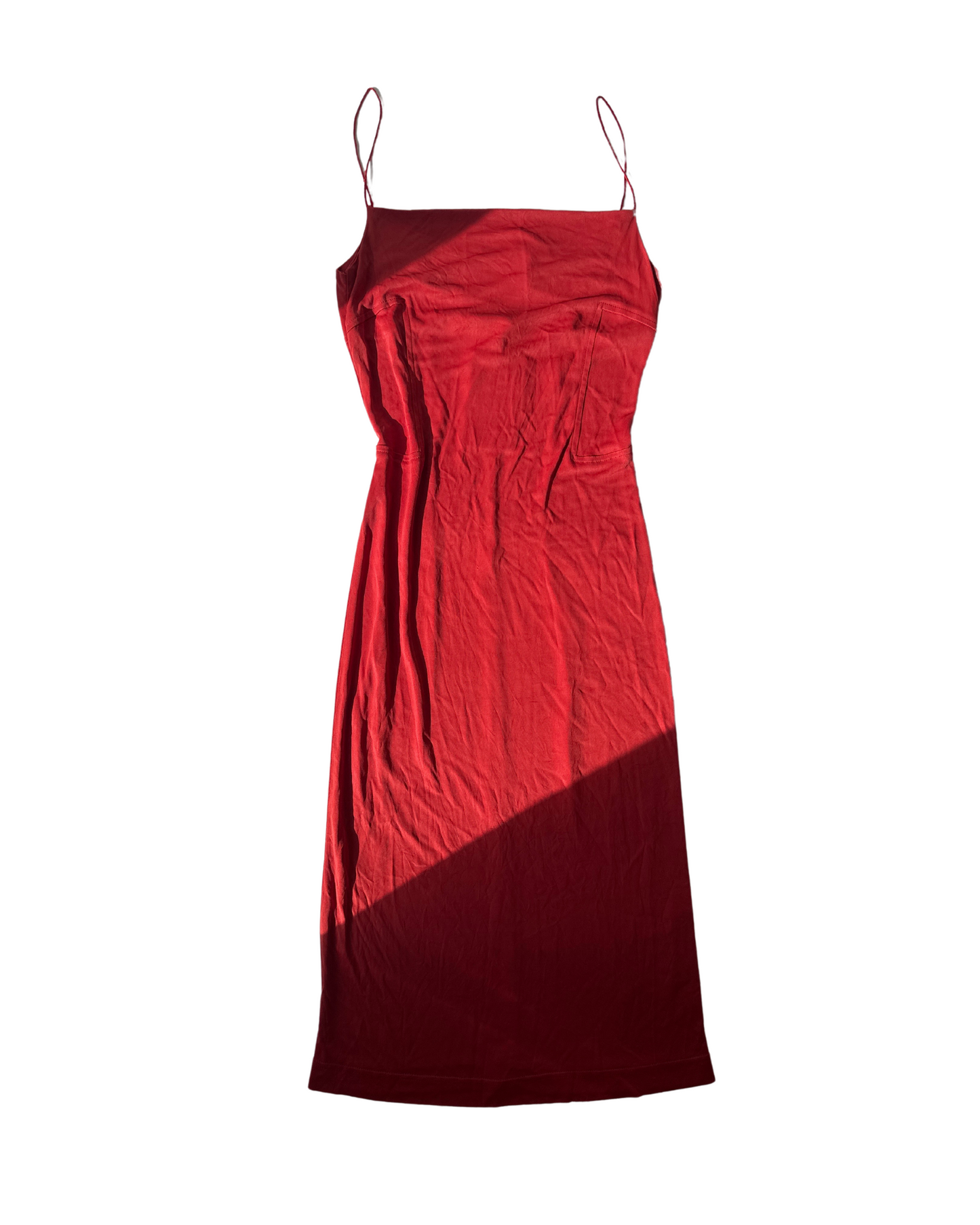 D23 Vintage Maroon Red Double Neckline Cocktail Dress