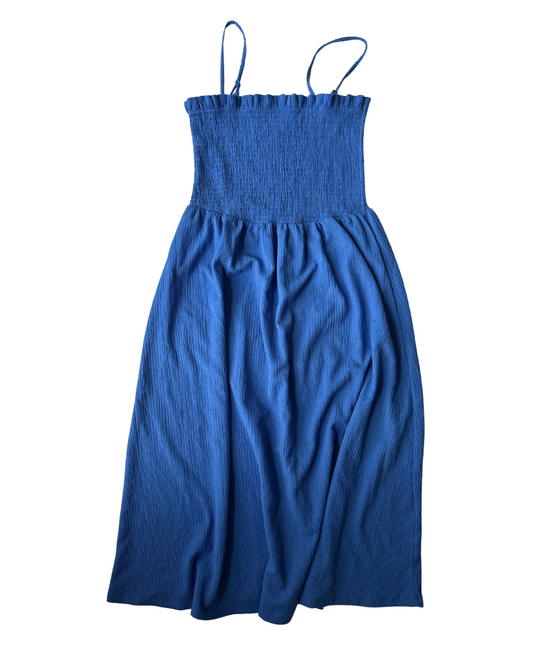 D48 H&M Blue Smocked Dress