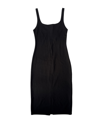 D13 Vintage Square Neck Black Bodycon Dress