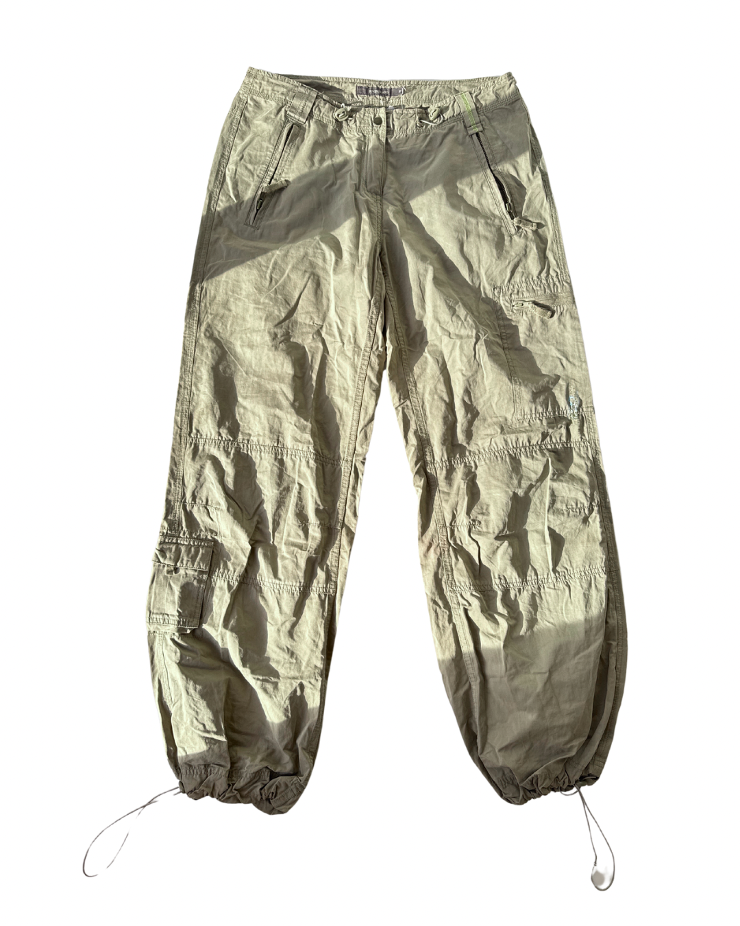 B05 Vintage River Island Low Waist Green Cargo Pants