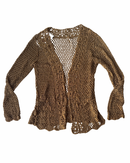 T42 Vintage Knit Brown Cardigan