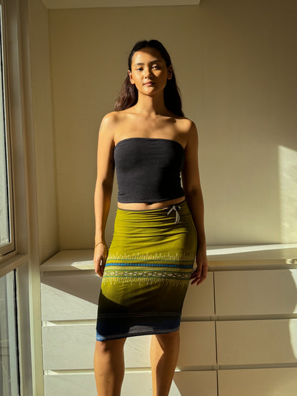 B16 Vintage Axara Green Printed Skirt